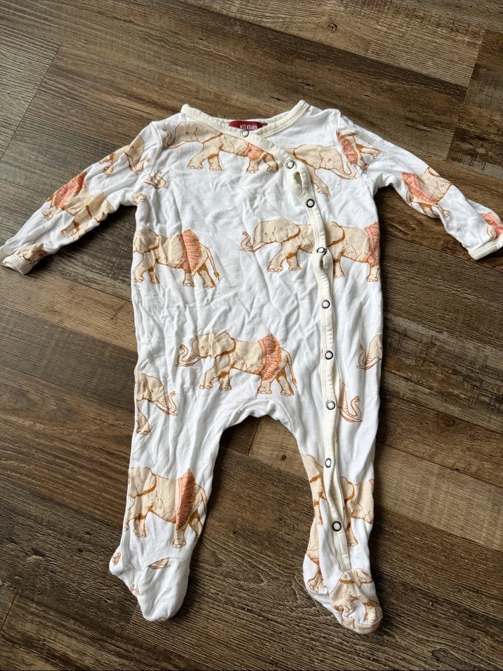 Milkbarn ballerina elephant bamboo sleeper size 3-6m